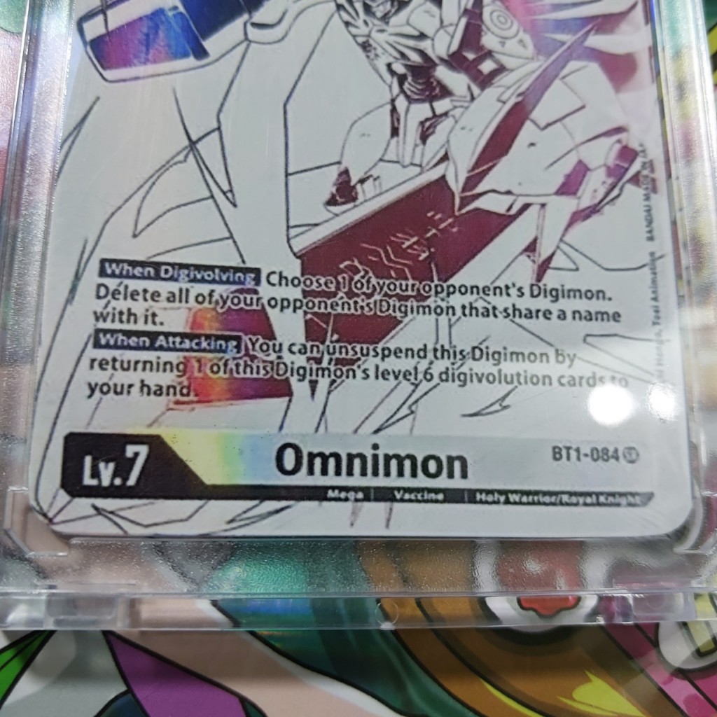 Thẻ bài TCG Omnimon W Alternate BT1-084 Hiệp sĩ thánh WarGreymon và MetalGarurumon 1459 D48 1-3
