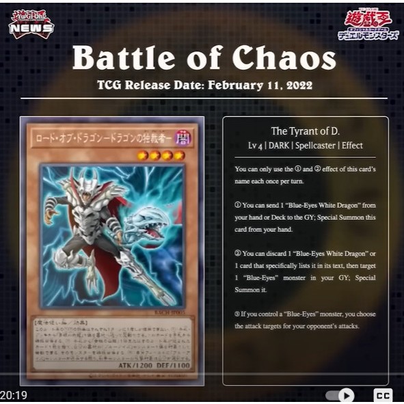 Túi thẻ bài Săn Dark Magician, Blue Eye Dragon, bộ phù thủy áo đen Battle Of Chaos Booster chính hãng 145