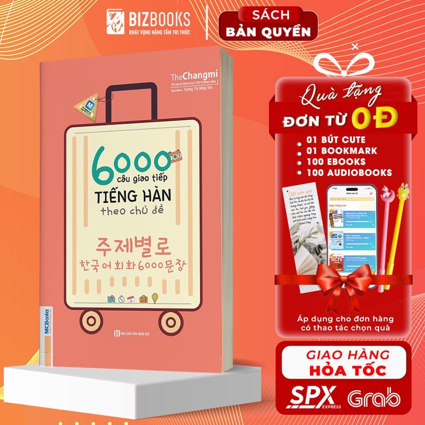 Sách - 6000 Câu Giao Tiếp Tiếng Hàn Theo Chủ Đề Cho Người Mới Bắt Đầu