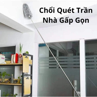 Chổi quét trần nhà đa năng cán dài 2.8m, chổi quét bụi đa năng rút xoay 360 độ