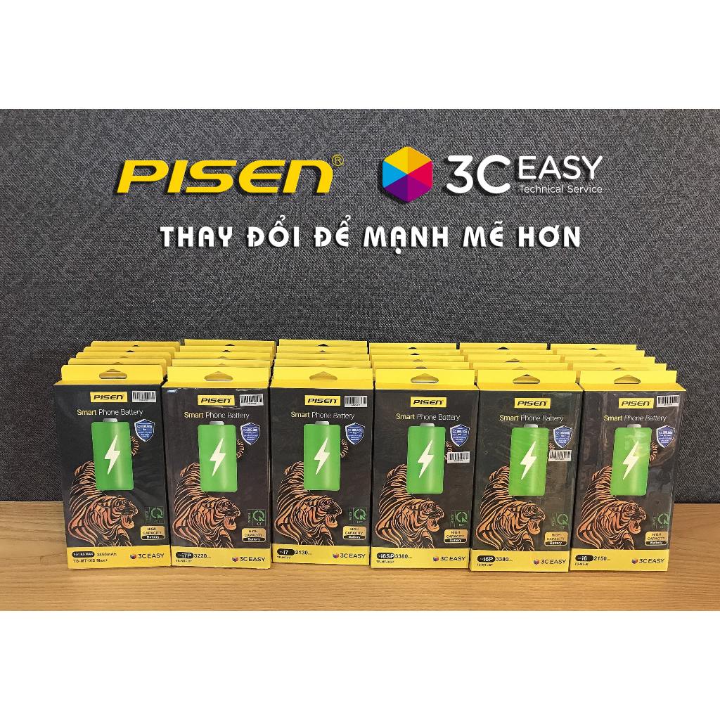 Pin Pisen Dung lượng cao 6/6s/6p/6sp/7/7p/8/8p/X/SE/XR/XSMax - Hàng chính hãng