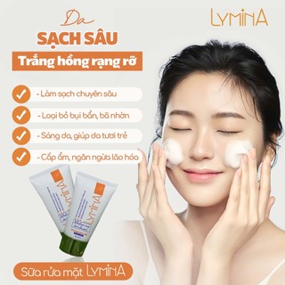 Sữa rửa mặt Lymina làm sạch sâu - sáng da hỗ trợ ngăn ngừa lão hóa da