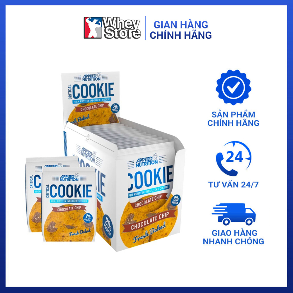 Bánh Ăn Liền Cung Cấp Protein Applied Critical Cookie 85g Chính Hãng