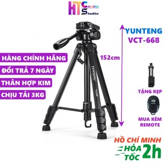 Chân máy ảnh giá đỡ điện thoại tripod yunteng vct-668 tặng túi đựng kẹp điện thoại