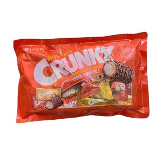 Bánh crunky sô cô la bar lotte hàn quốc phủ đậu phộng giòn 285g