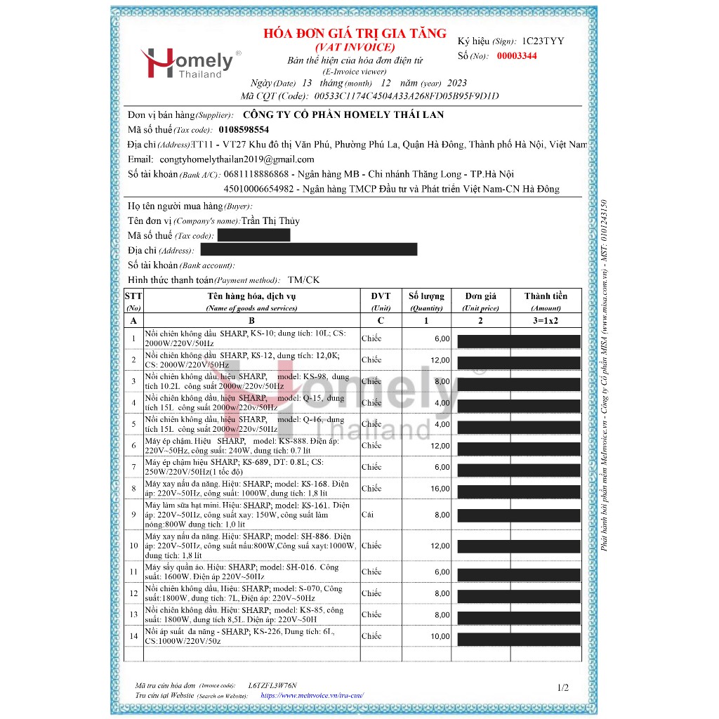 Nồi chiên không dầu 15 Lít Thái Lan Điện Tử Siêu To Mặt kính dễ quan sát Bảng điều khiển tiếng Việt Nam Siêu dùng