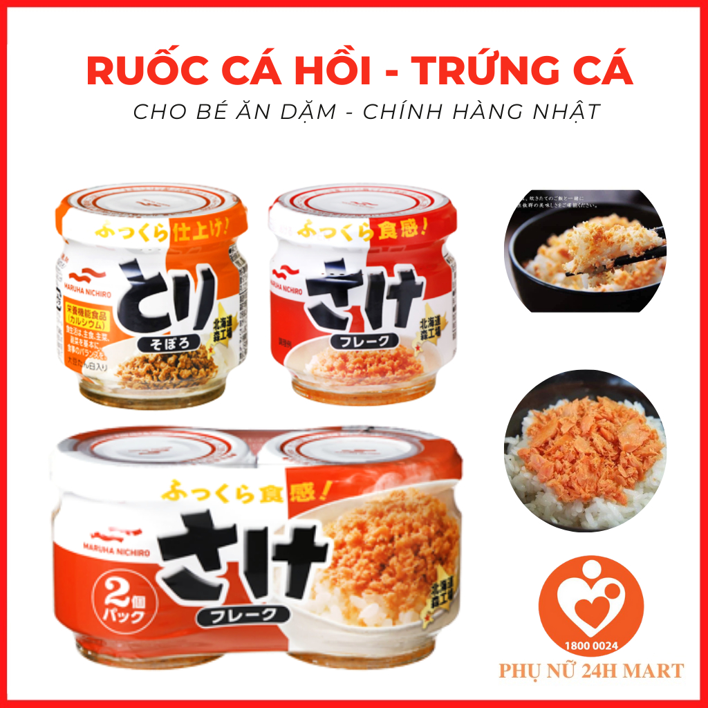 Ruốc Cá Hồi Maruha Nichiro 100g Cho Bé Nhật Bản [HSD T3/2025]