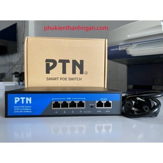 Switch poe 4 port - 2 uplink pk4204tn - bộ chia mạng cho camera ip