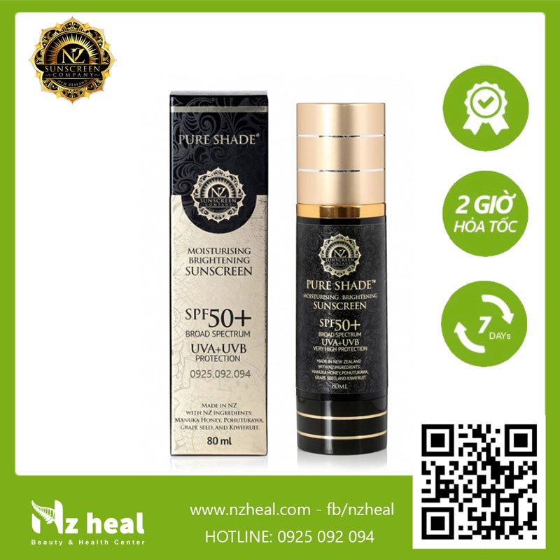 Kem Chống Nắng 4 in 1 PURE SHADE SPF 50+ Moisturising & Sunscreen 80ml (DATE 12/2025)