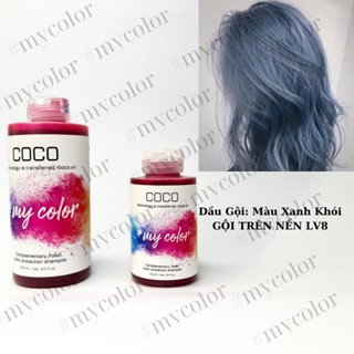 Dầu Gội giữ màu COCO màu XANH KHÓI DÁNH CHO NỀN TẨY LV8