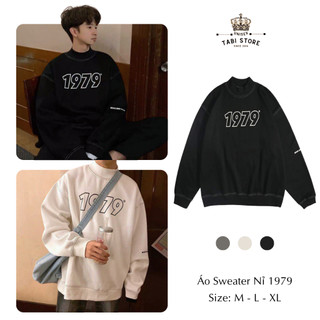 Áo Sweater Nỉ Bông TABI Dáng Rộng Cotton Mịn Unisex Dưới 75kg - 1979