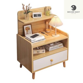 Tủ Đầu Giường Kèm Kệ Đầu Giường Lắp Ghép Decor Easy Mẫu Mới Bằng Gỗ Cao Cấp