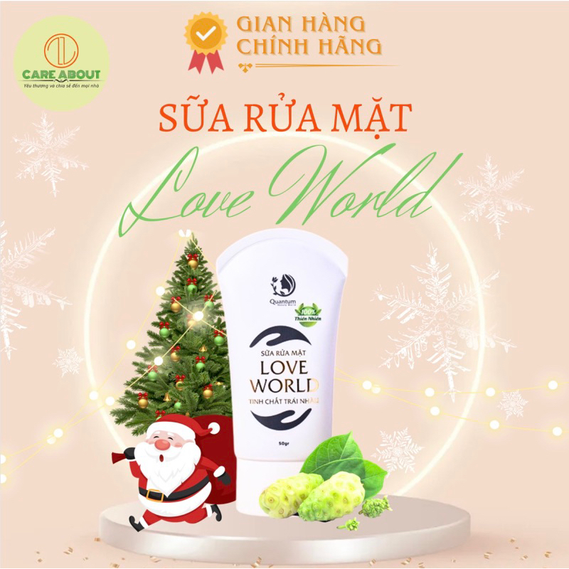 Sữa rửa mặt LOVE WORLD sạch sâu, ngừa mụn, ngăn dầu, loại bụi bẩn bả nhờn, thải độc da, sáng mịn hồng hào, 50gr