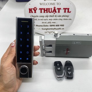 [BH 12T] Khóa cửa lùa X5 ( Vân tay - Thẻ từ - Mã số- Remote )