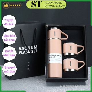 Bình Giữ Nhiệt Kèm 2 Ly - Cốc Bình giữ nhiệt dung tích 500ml - CHẤT LIỆU inox 2 lớp 304 - Full hộp sang trọng