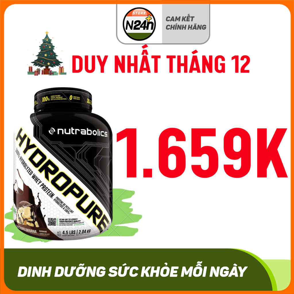 Hydropure Whey Hydrolyzed 100% Nutrabolics Hydropure Hydrolyzed Whey Protein 4.5 Lbs Sữa Dinh Dưỡng Tăng Cơ