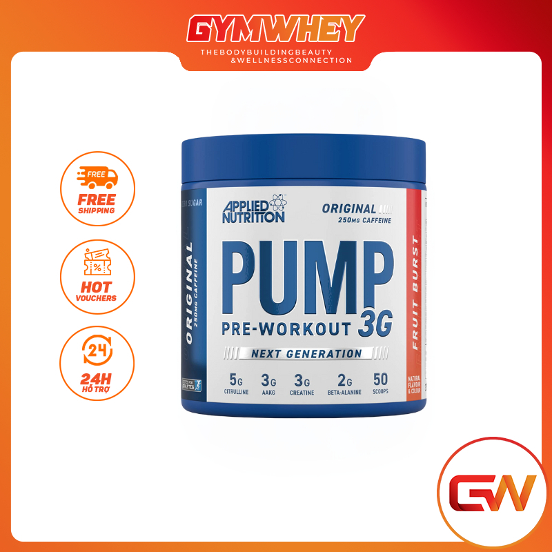 APPLIED NUTRITION PUMP 3G 25SER | Hỗ Tợ Tỉnh Táo Tăng Thể Lực