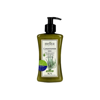 Dầu xả thảo dược hữu cơ da đầu nhạy cảm, tóc suôn mượt, mềm mại Melica Organic 300ml nha đam & protein thủy phân