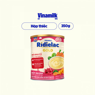  4 Hộp Bột Ăn Dặm Ridielac Gold Bò Rau Củ - Hộp Thiếc 350g 