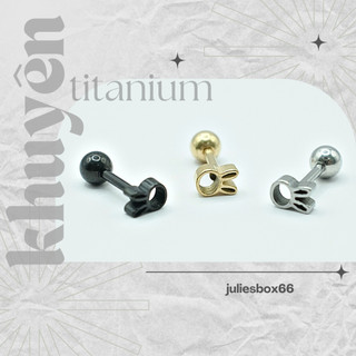 [1 Chiếc] Khuyên Tai Thỏ Sát Tai Unisex Không Đen Không Ngứa Không Dị Ứng julies box 66