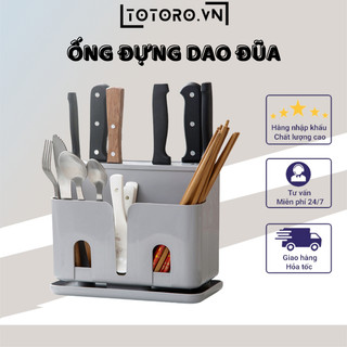 Kệ để dao đũa nhà bếp cao cấp, ống đựng đũa chất liệu nhựa abs cao cấp tích hợp cài dao kéo