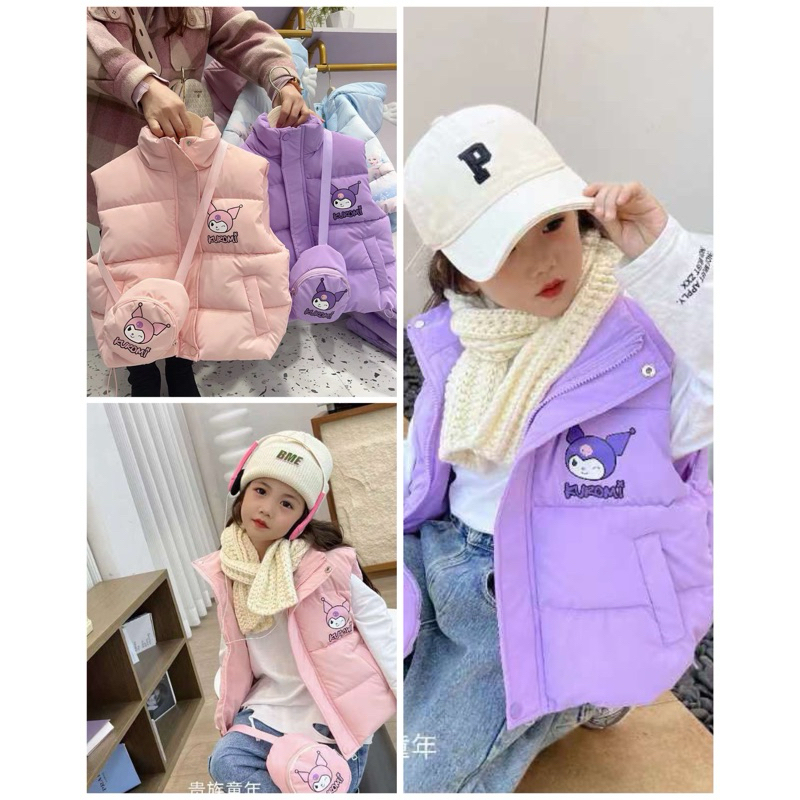 Gile phao bé gái Kuromi kèm túi AK2387