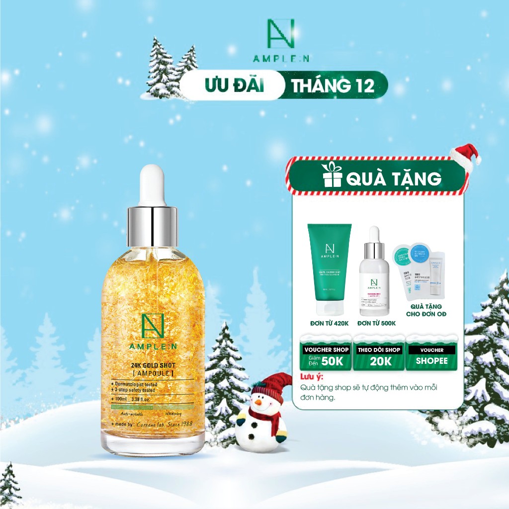 Tinh Chất Vàng Tăng Đàn Hồi Chống Lão Hóa AMPLE:N 24K Gold Shot Ampoule