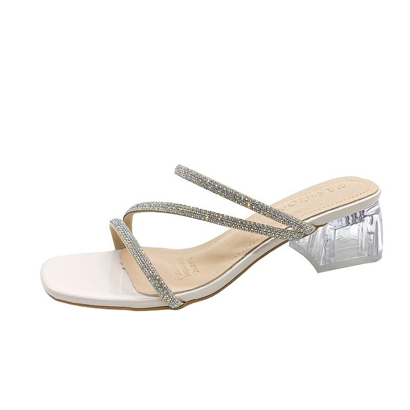 Giày cao gót quai đá  gót trụ vuông trong 5 phân Mã T250