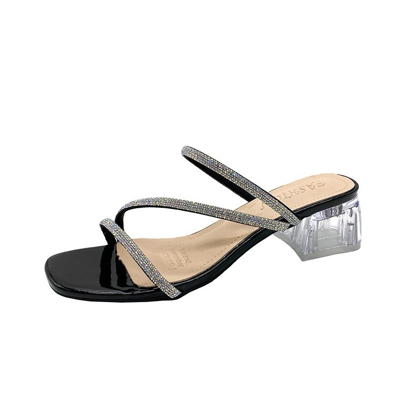 Giày cao gót quai đá  gót trụ vuông trong 5 phân Mã T250