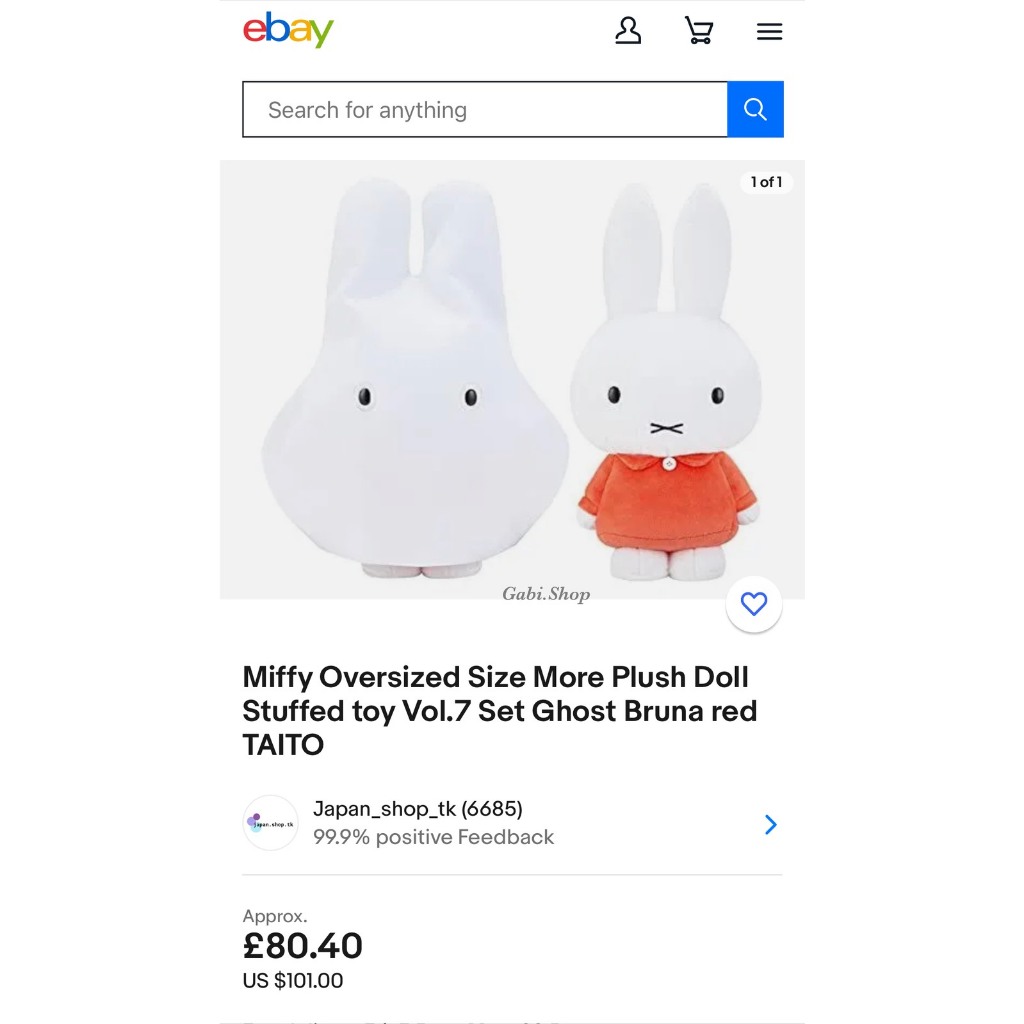 Thỏ Bông Siêu Bự Miffy Ghost Taito