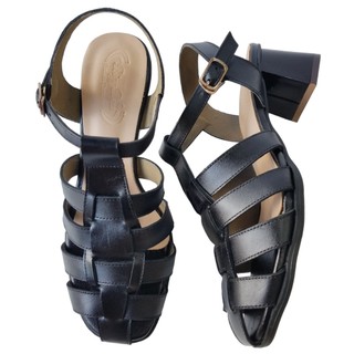 Giày sandal cao gót nữ da bò thật biggben cao 5 phân hkd787