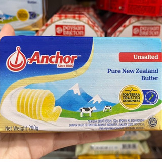 [ Date 08/25 ] Bơ lạt Anchor NewZealand 200g - UNSALTED BUTTER ANCHOR 200G