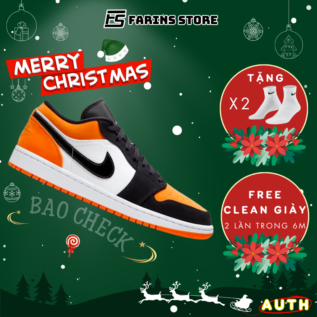 Giày Air Jordan 1 Low Shattered Backboard 553558-128 Auth Cho Nam Nữ, Jordan 1 Low Real Fullbox Farins Stor