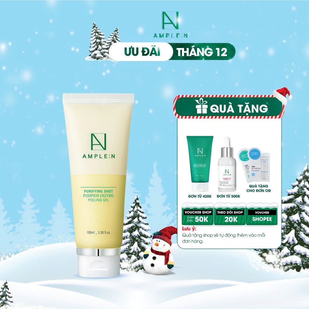 Tẩy Tế Bào Chết Bí Ngô AMPLE:N Purifying Shot Pumpkin Enzyme Peeling Gel