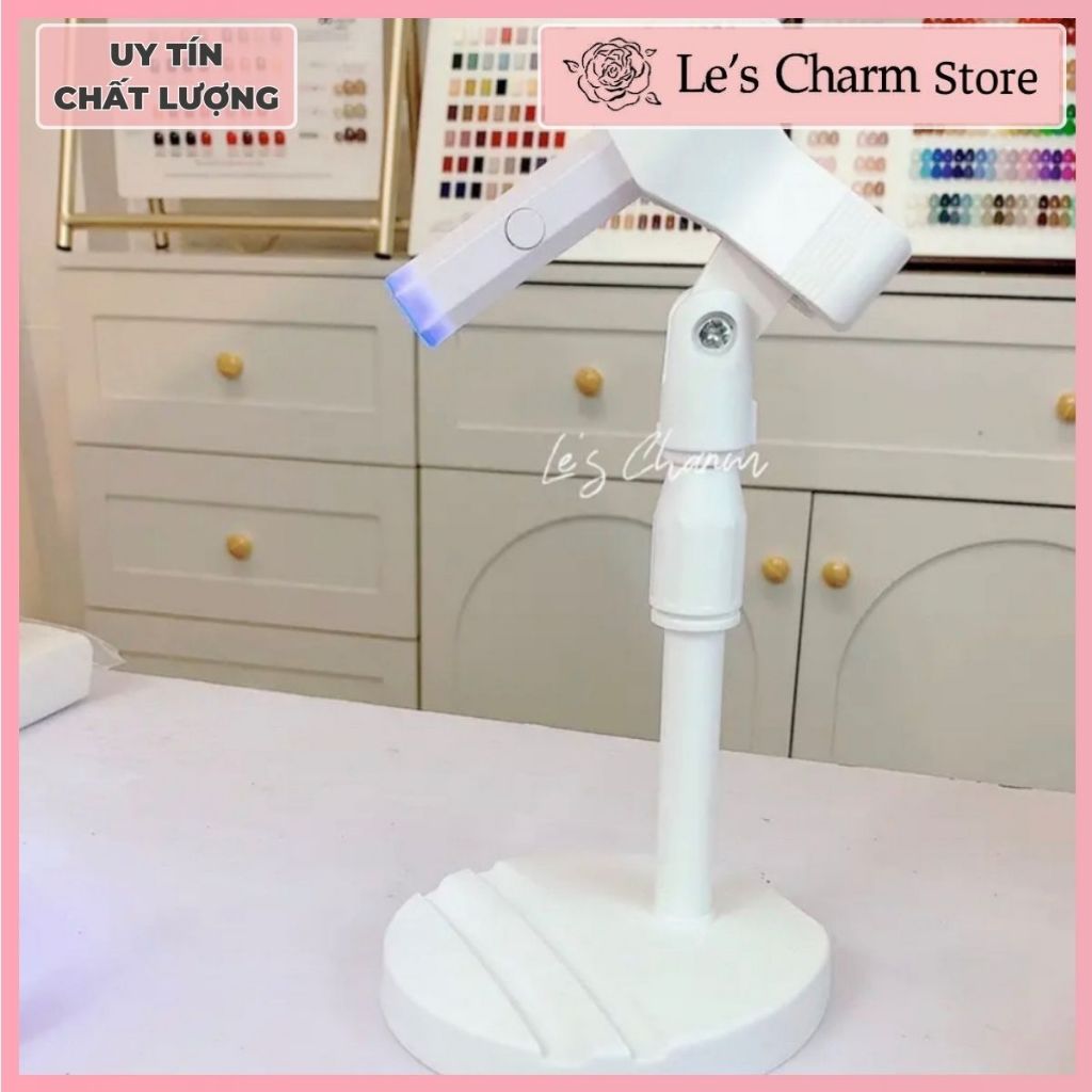 Chân đế kẹp đèn hơ lục giác/kẹp đèn annies kiêm giá đỡ điện thoại