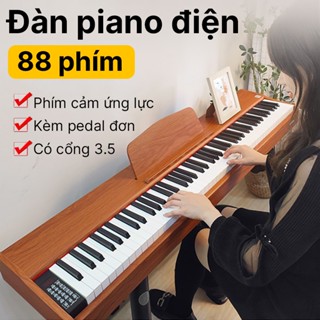Đàn Piano Gỗ Điện Tử Electronic Keyboard Đàn 88 Phím Chuẩn Âm Có Kèm Pedal Đơn - Đàn Điện Cho Người Lớn Trẻ Em