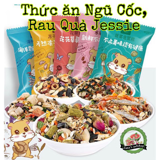 Thức ăn ngũ cốc cho hamster Jessie. Thức ăn gói nhỏ cho hamster