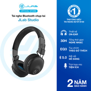 Tai nghe Bluetooth chụp tai TWS không dây Jlab Studio màu đen foam On-ear thời gian nghe 30H bluetooth 5.0 âm thanh EQ3