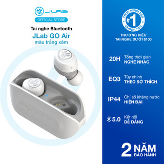 Tai nghe Bluetooth Jlab Go Air màu trắng thời gian nghe 20H có sạc nhanh EQ3 Sound kháng nước kháng bụi IP44
