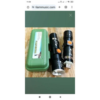 Đèn pin LED mini Zoom sạc USB (hộp nhựa)