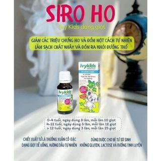Tinh chất ho ivy kids úc cho bé lọ 20ml