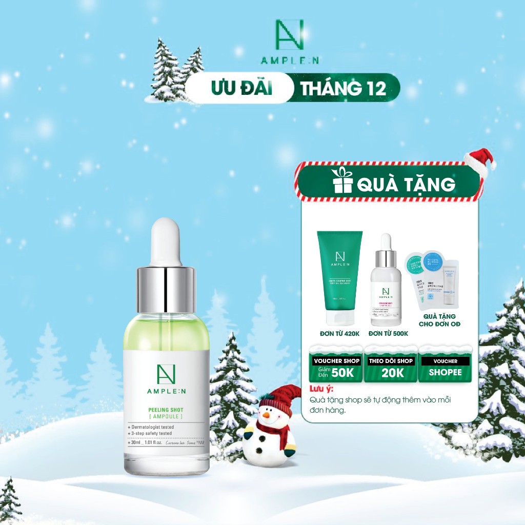 Tẩy Da Chết Hóa Học Dịu Nhẹ AMPLE:N Peeling Shot Ampoule 30ml