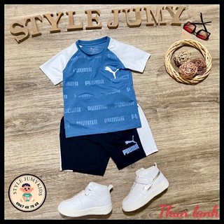 Bộ bé trai STYLE JUMY 47 (14-80kg), phong cách thể thao mát mẻ thông thoáng, logo in nhiệt, thun lạnh loại 1 cao cấp