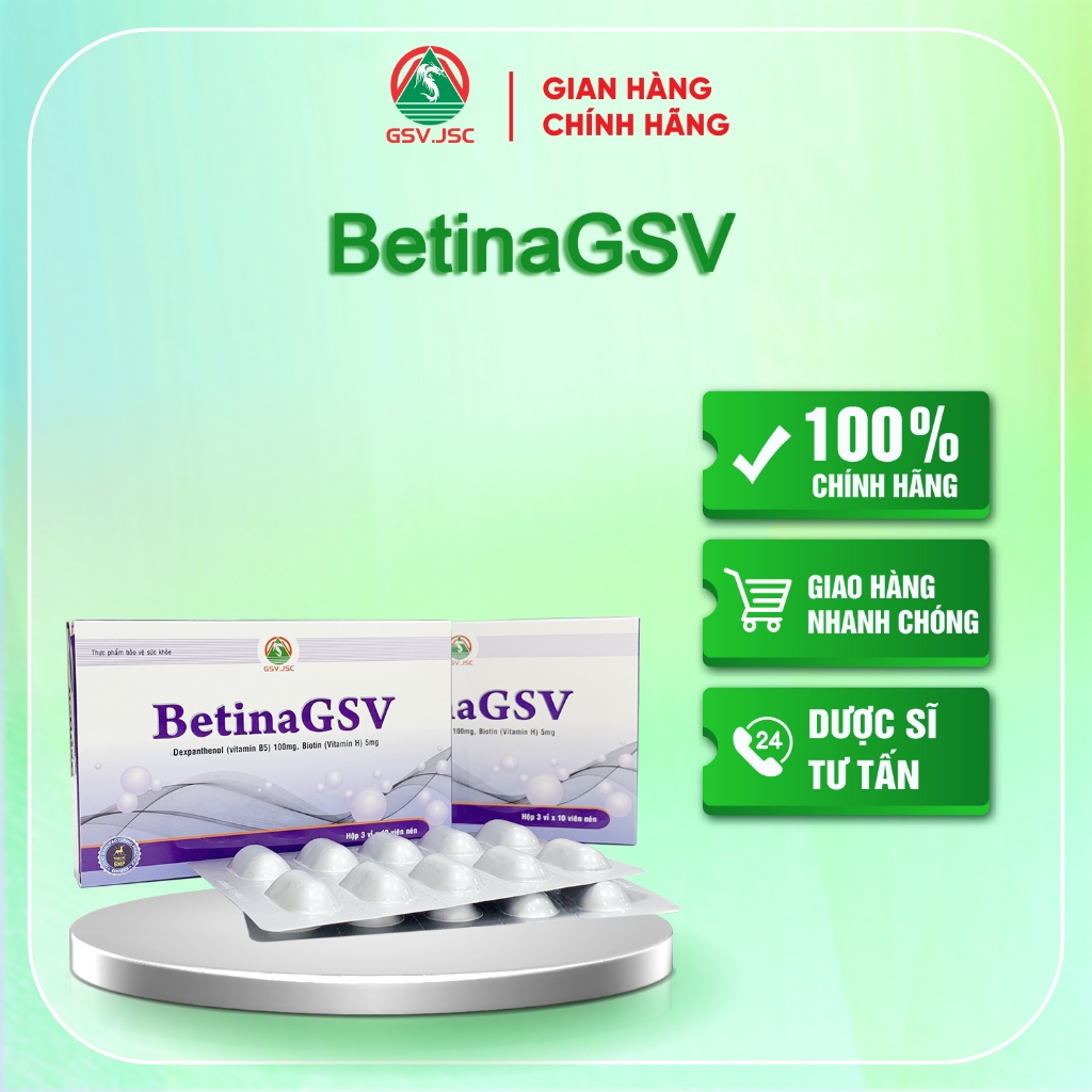 Betina GSV bổ sung vitamin B5, Vitamin H