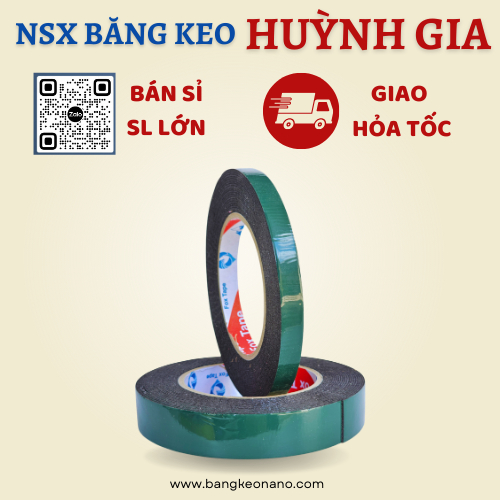 Băng keo 2 mặt xốp đen 7 mét dán nẹp điện