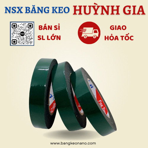 Băng keo 2 mặt xốp đen 7 mét dán nẹp điện