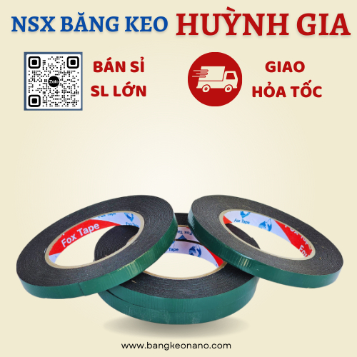 Băng keo 2 mặt xốp đen 7 mét dán nẹp điện