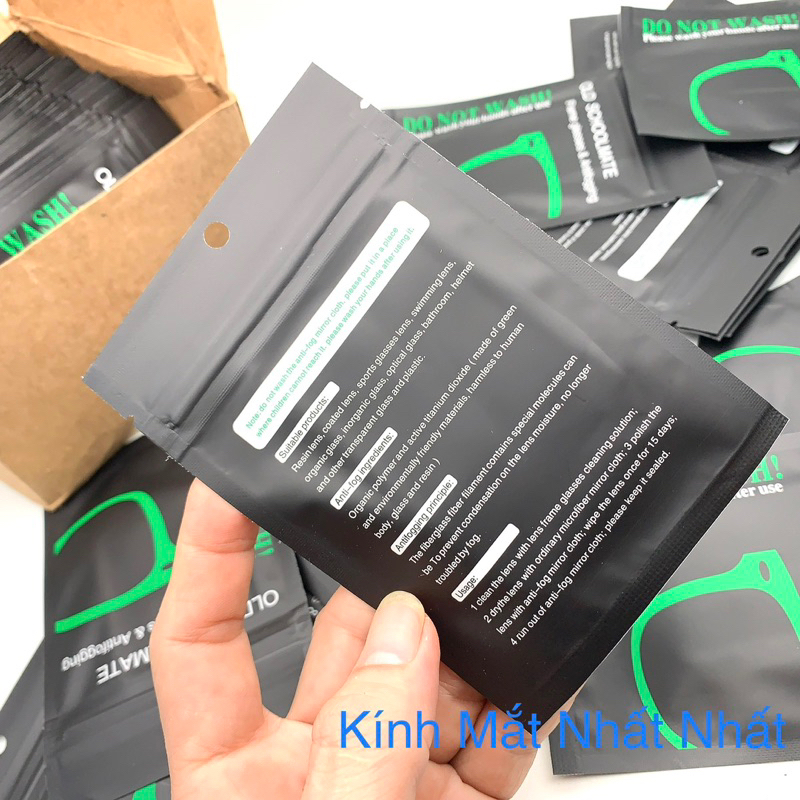 Sỉ khăn nano lau kính mắt chống hơi nước và sương mù loại tốt