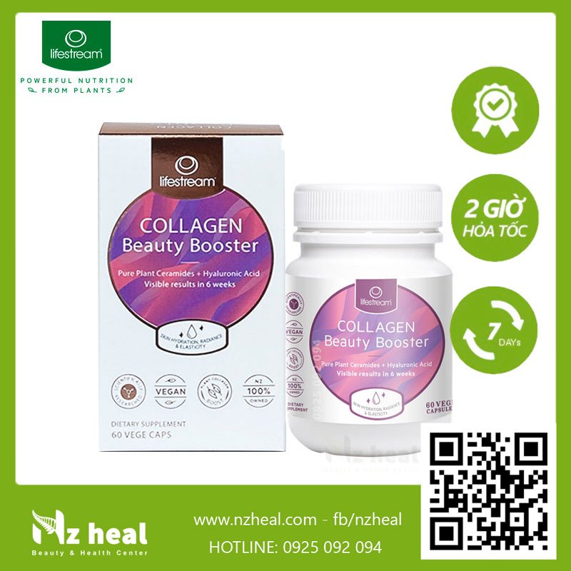 Viên uống cấp nước và bổ sung collagen Lifestream Collagen Beauty Booster (60 viên)