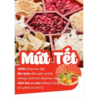 12 tem mứt tết mẫu dán chung được tất cả các loại mứt - thiết kế by khonggianinan